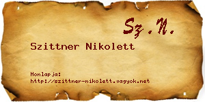 Szittner Nikolett névjegykártya